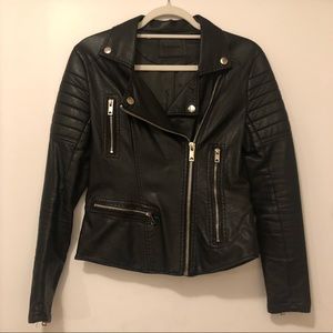 Vegan Leather Moto Jacket